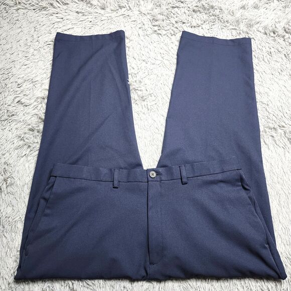 Haggar Golf Pants Mens 40x29 Cool 18 Pro Classic Fit Dress Workwear Polyester - Picture 3 of 10